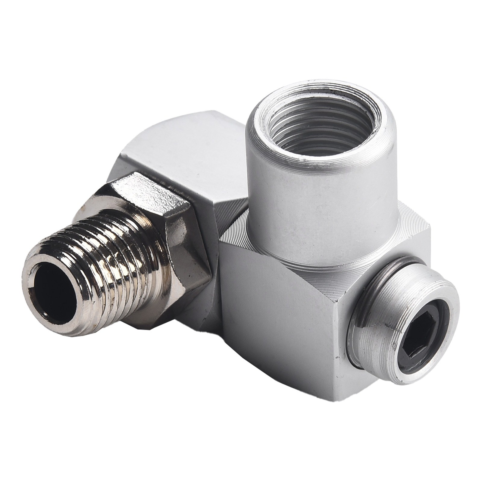 2-Pack 1/4 Inch Swivel Air Hose Connectors - 360 Degree Rotation For Pneumatic Tools