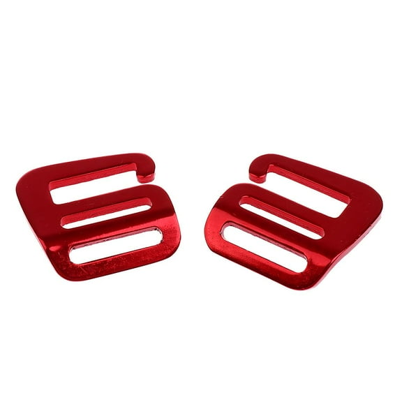 2Pcs g shaped hook Webbing Buckle 25mm Outdoor Backpack Strap Slider Adjuster Tool - Red, 25mm