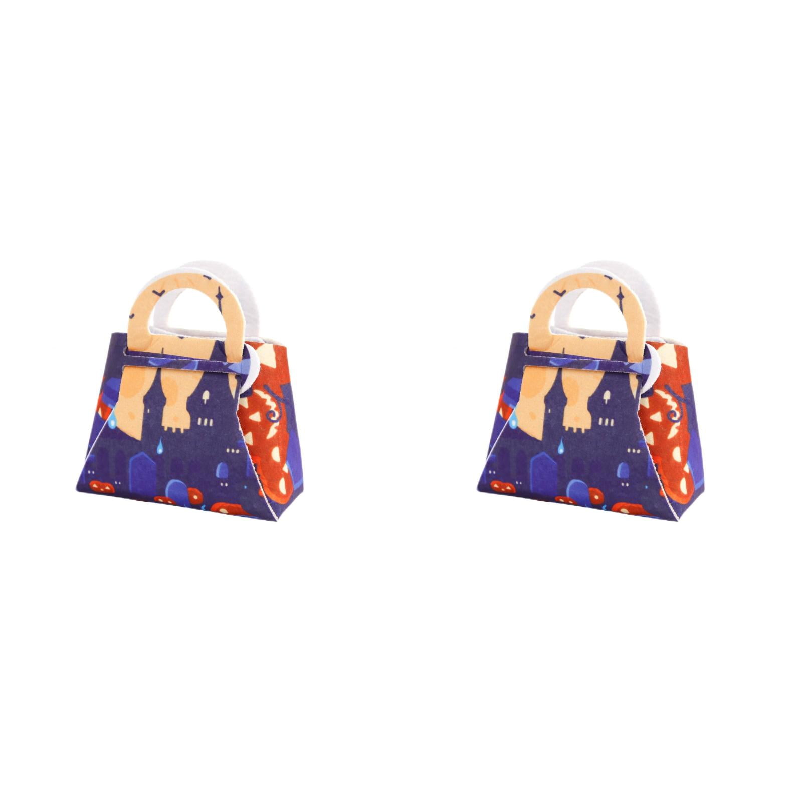 2Pcs gift bags halloween candy bowl bucket snack box Portable bulk with