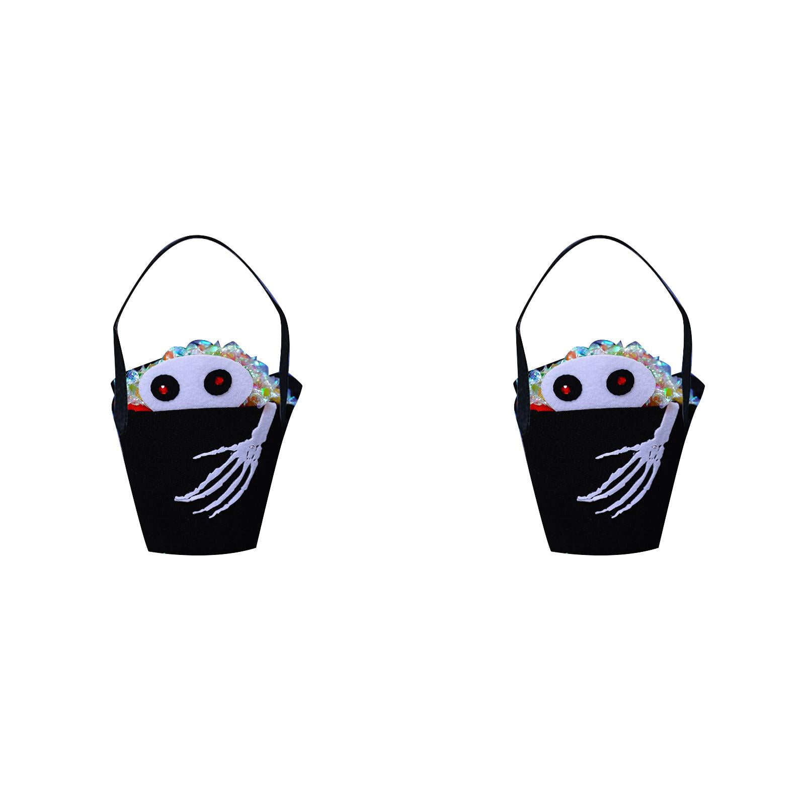 2Pcs gift bags for kids pumpkin bowls soup plastic bucket snacks bag