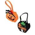 2Pcs halloween treat bags pumpkin bowl with lid bucket snack for team
