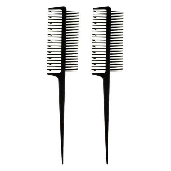 2Pcs ing Highlighting Tint Foiling Sectioning Teasing Comb