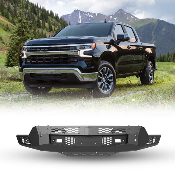 2Pcs/set Body 、 Side Wing+Skid Plate for 2022-2025 Chevrolet Silverado 1500(exclude ZR2),Heavy Duty Steel Modular 2 IN 1 Design