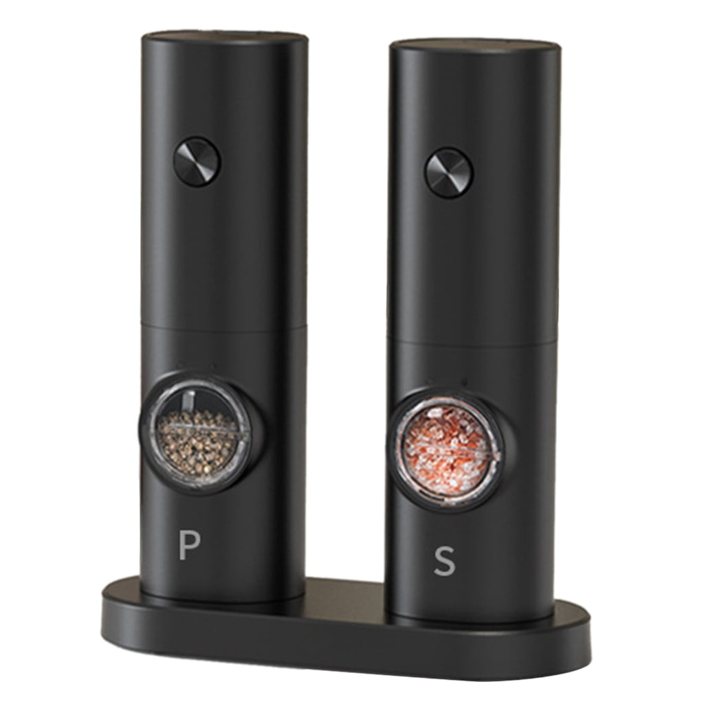 2Pcs/set Electric Salt and Pepper Grinder Battery-Powered Automatic Operation