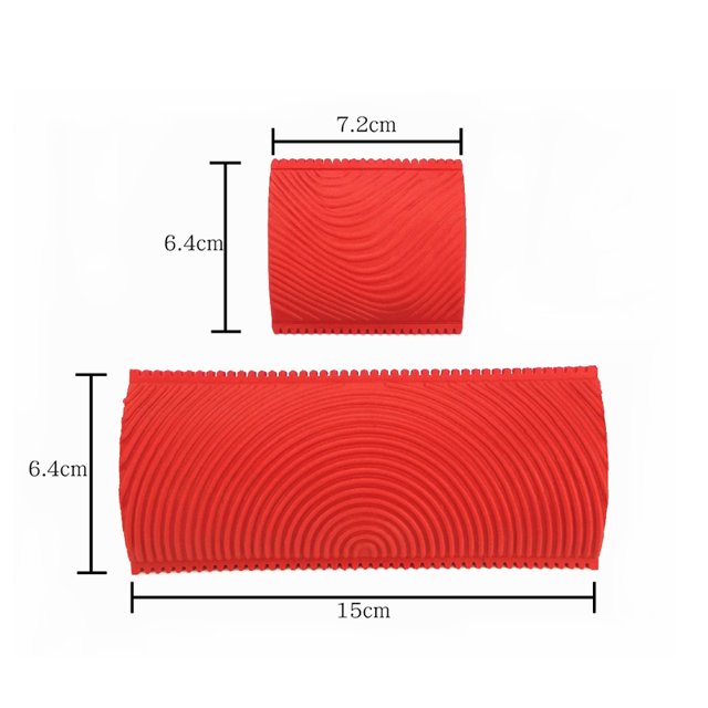 2Pcs/set Rubber Roller Brush Imitation Wood Graining Wall Painting Home