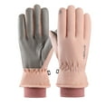 thumbnail image 1 of 2Piece Gloves for Women Fashion Accessories Fleece Knit Warm Plush Insolation Touchscreen Mens Mittens Pink, 1 of 5