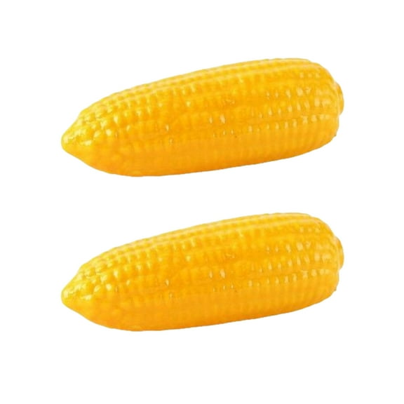 2Piece Realistic Simulation Corn Models Artificial Corn Vegetable Decoration for Thanksgiving Decoration and Display