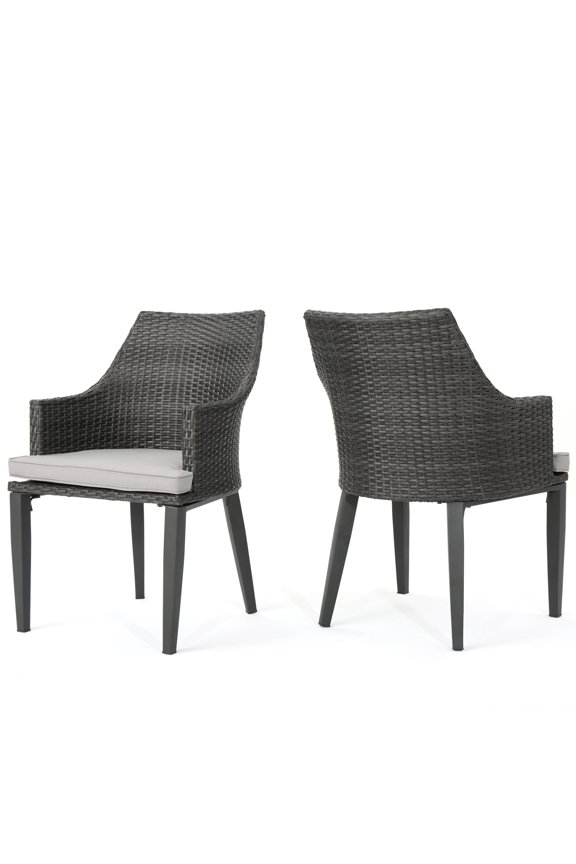 2Piece/Set,34.5x24.2",Ideal for Relaxing Outdoors in Comfort and Style,Weather-resistant Polyester Fabric,Well-made,The Main Materials Are Rattan, Tarpaulin and Metal,Hillhurst Chair - Grey