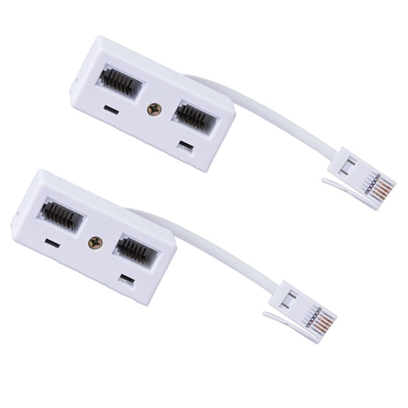 2Piece Telephone Connectors Adapters Instants Plugs Play Design For Various Devices