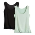 thumbnail image 1 of 2Piece Women Tank Tops Stretch Layering Sleeveless Undershirts, 1 of 2