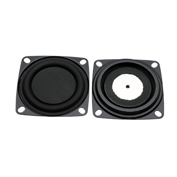 2Pieces 2Inch Bass Speaker Vibration Membrane Loudspeaker Rubber Edges and Iron Plate for Enhanced Sound Experience