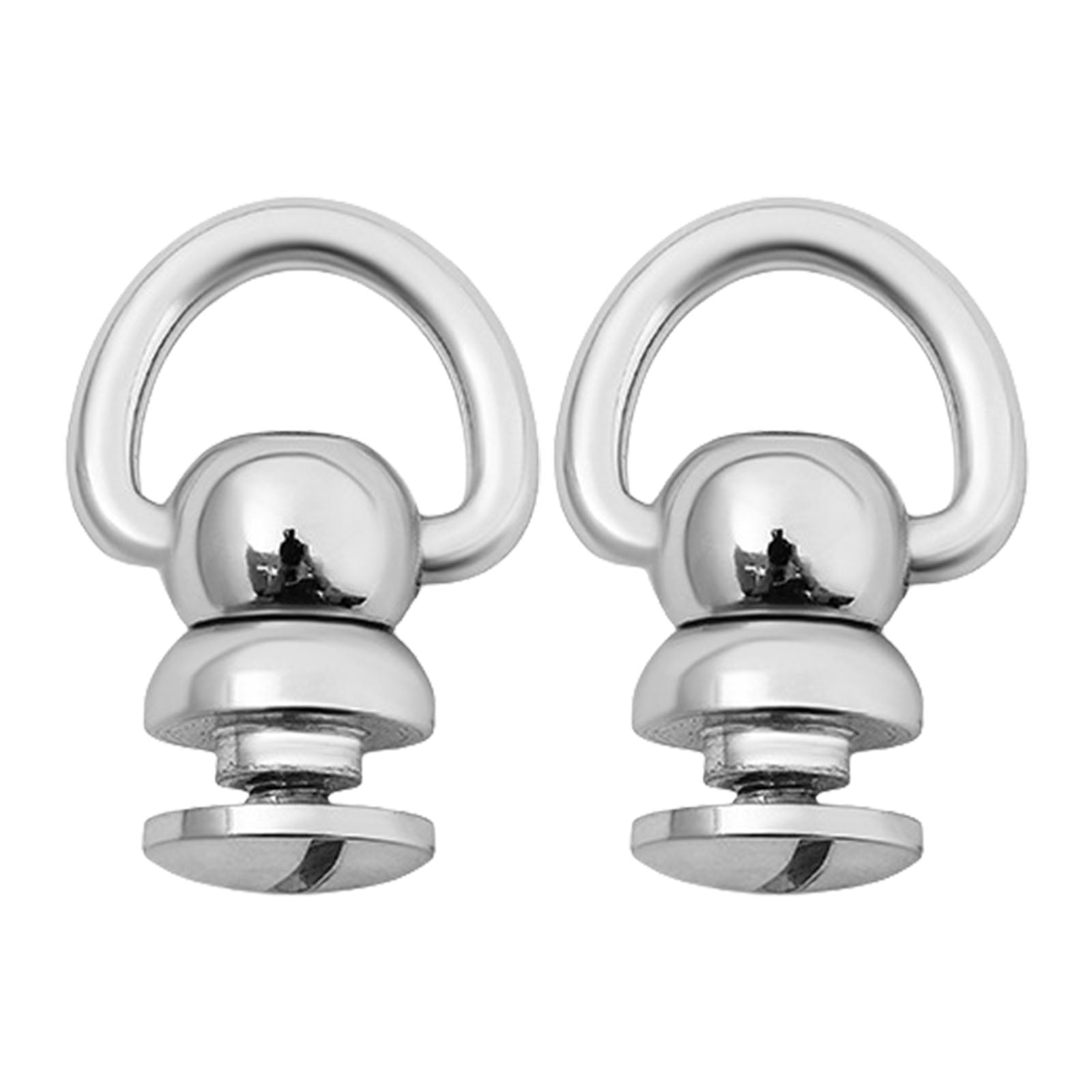 2Pieces 360 Degree Rotating Metal Studs Rivets D Rings Rivets For ...