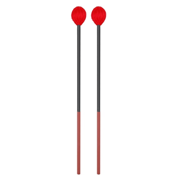 2Pieces 42cm Length Marimba Mallets with Yarn for Head Keyboard Marimba Mallet