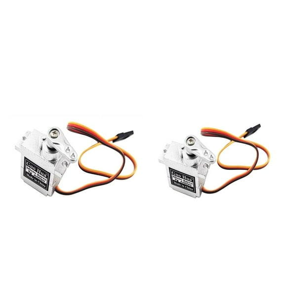 2Pieces 9g Micro Servo Metal Steering Gear for WPL 1:16 4WD RC Crawler Parts