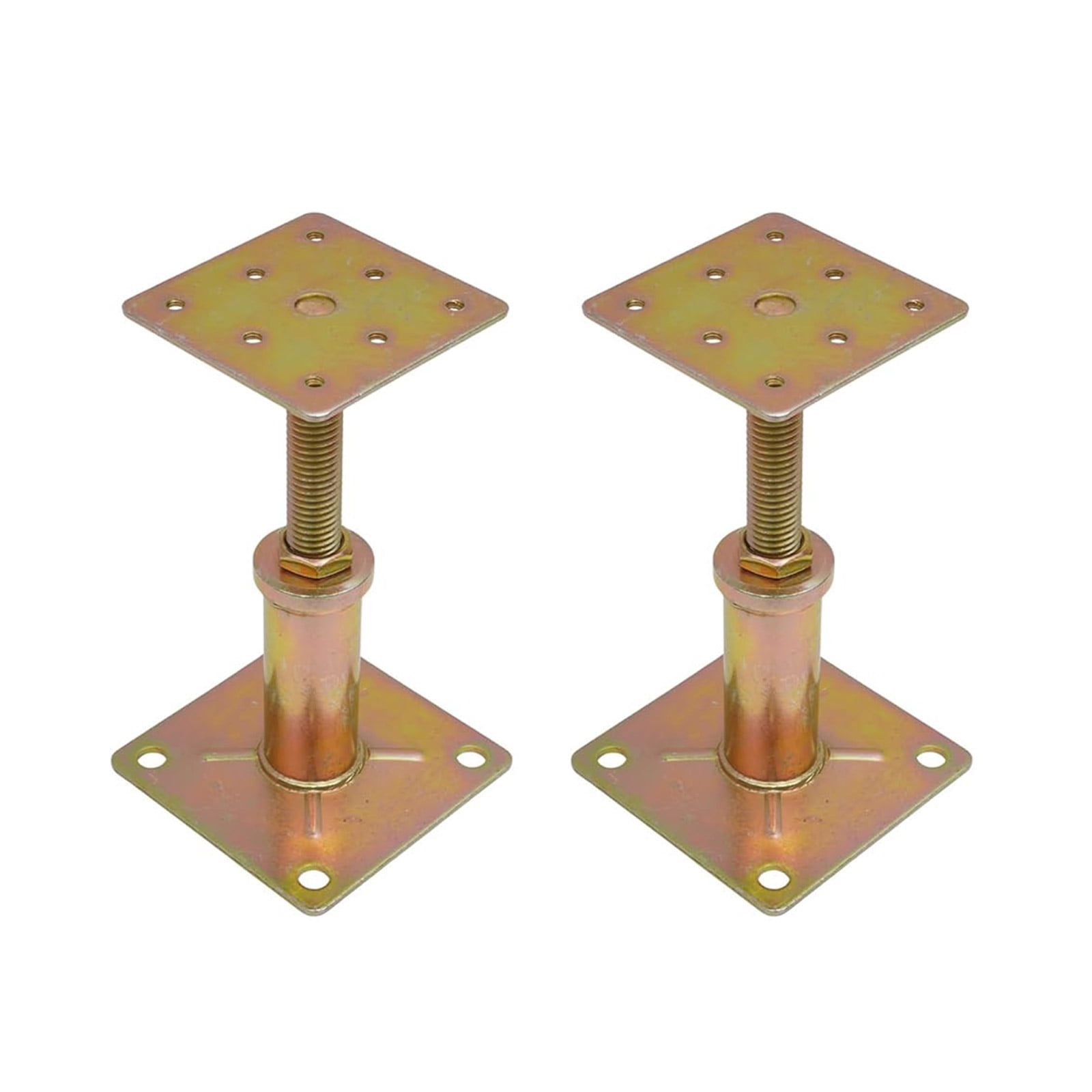 2Pieces Adjustable Elevated Column Brackets Corrosions Resistant Metal ...