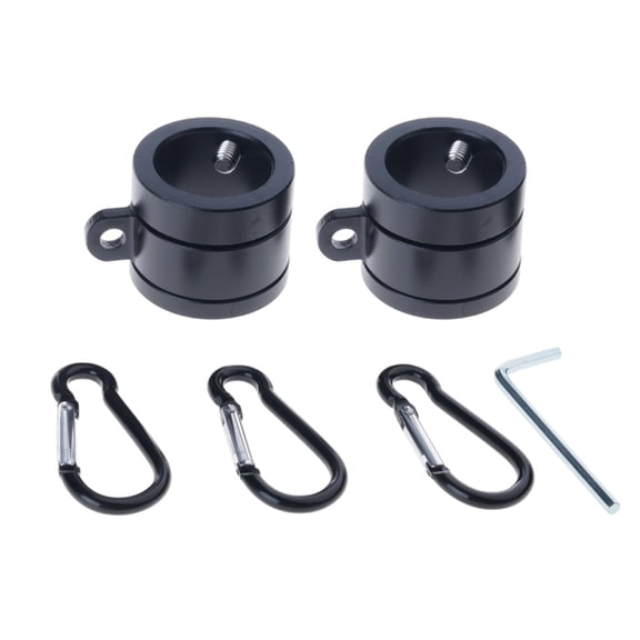 2Pieces Antiwrapping Flag Poles Spinner Rings 360 Swivel Rings Aluminum Alloy Construction for 0.8-1.01Inch Flagpoles