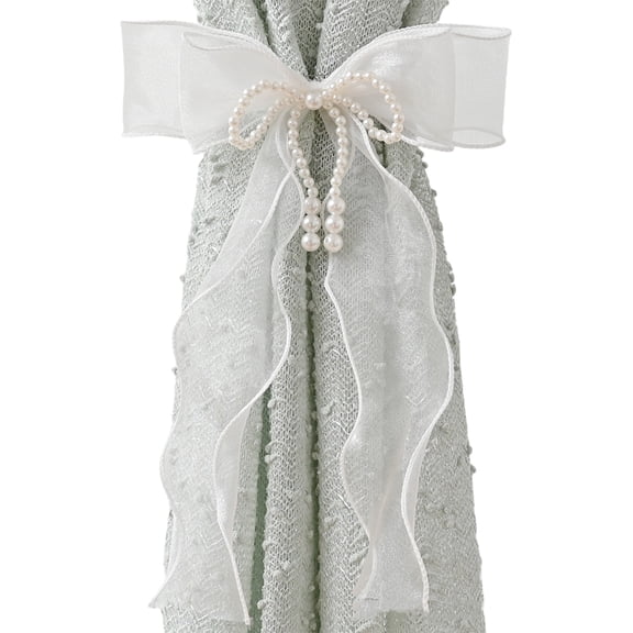 2Pieces Bowknot Curtain Tiebacks With Beaded Accent Perfect For Enhancing Room Aesthetic Functionality And Styles