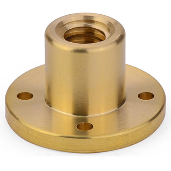 2Pieces Copper T-shaped round flange nut T16x4mm
