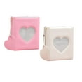 thumbnail image 1 of 2Pieces Cute 3 inch Photo Card Holder Love Heart Photocard Binder Collectbook Pockets, Picture Album for Women Pink and White, 1 of 5