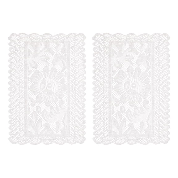 2Pieces Decorative Lace Table Runners Embroidery for Countertop and Consoles Table Home Decoration