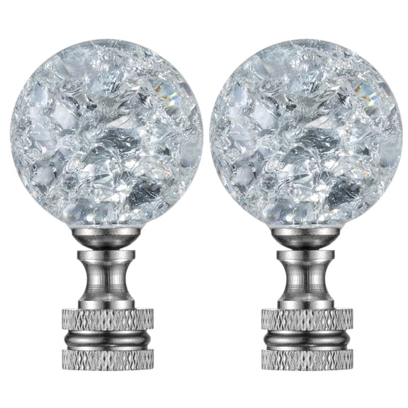 2Pieces Elegant Lamp Finials Decorative Lighting Accessories Lamp Shade Finials