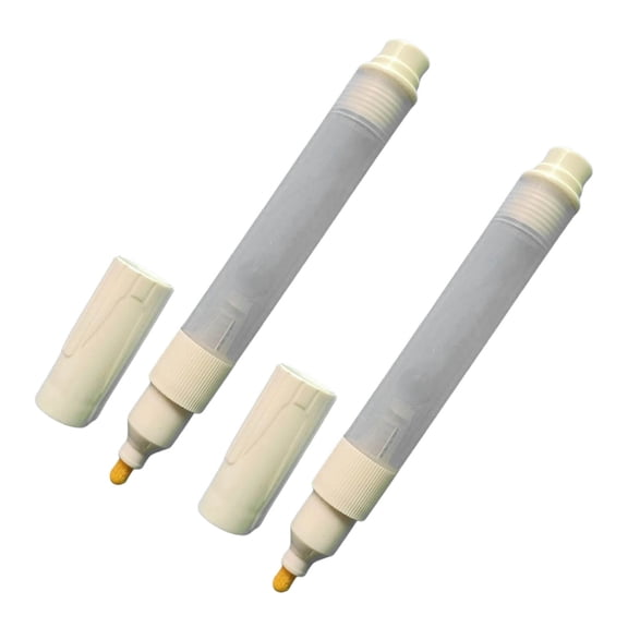 2Pieces Empty Paint Pen Flat or Round Tip Refillable Empty Marker For Painting on Wood Fabric Stone Ceramic Metal Glass