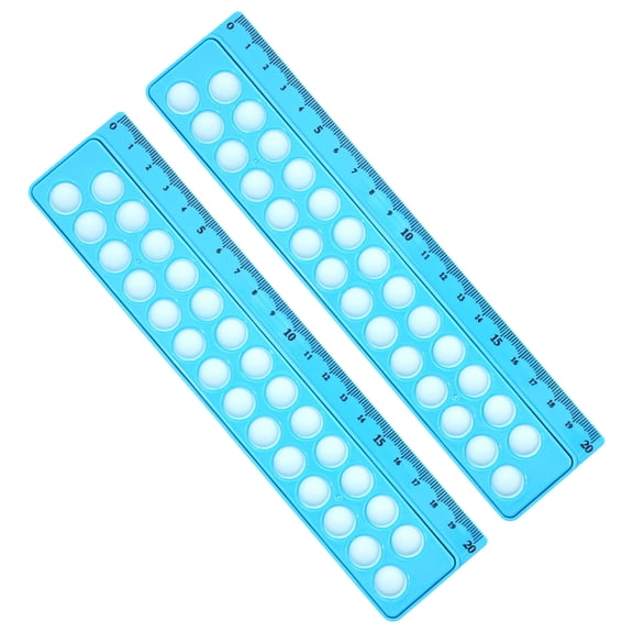 2Pieces Ergonomic Drawing Ruler Funny Toy Ruler Multifunction Ruler for Measuring Drawing Stress Relief