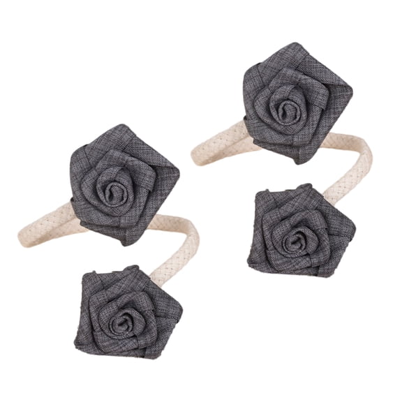 2Pieces Flexible Floral Twist Curtain Tiebacks Flexible Rope Holdbacks for Home Bedroom Window Drapes Holders Decors