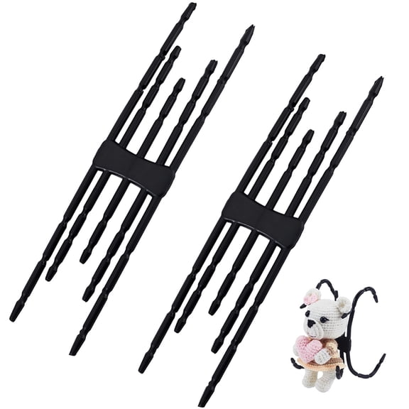2Pieces Flexible Spider Shape Phone Holder Multi Function Portable Spider Phone Holder Stand for Google Smartphone Bracket Cars Desks-Stylish Random Design Black