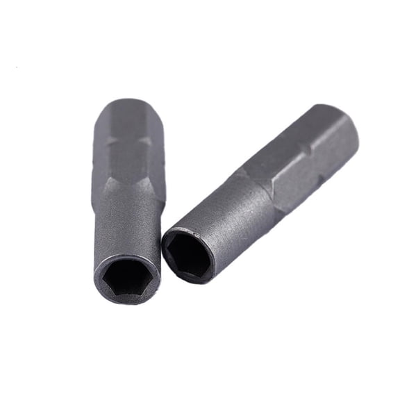 2Pieces Hexagonal Shank Adapter Converts 6.35mm 1/4Inch to 4mm Bits Socket Holder Screwdriver Inserts Bit Adapter Tool