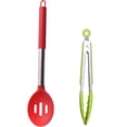 thumbnail image 1 of 2Pieces Kitchen Cooking Utensils Set , Silicone Utensil with Stainless Steel Handle, Nonstick Kitchen ToolsFashion Red + 9 Inch Green, 1 of 5