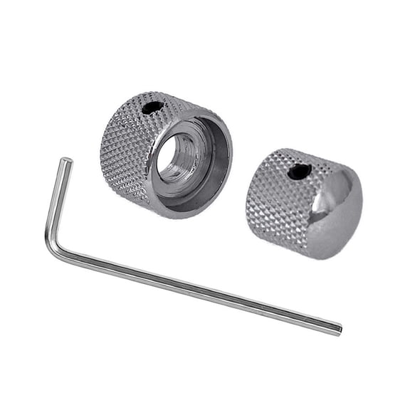 2Pieces Metal Guitar Knobs Bass Control Knob for Easy Replacement and Volumes Adjustment in Electric Instruments