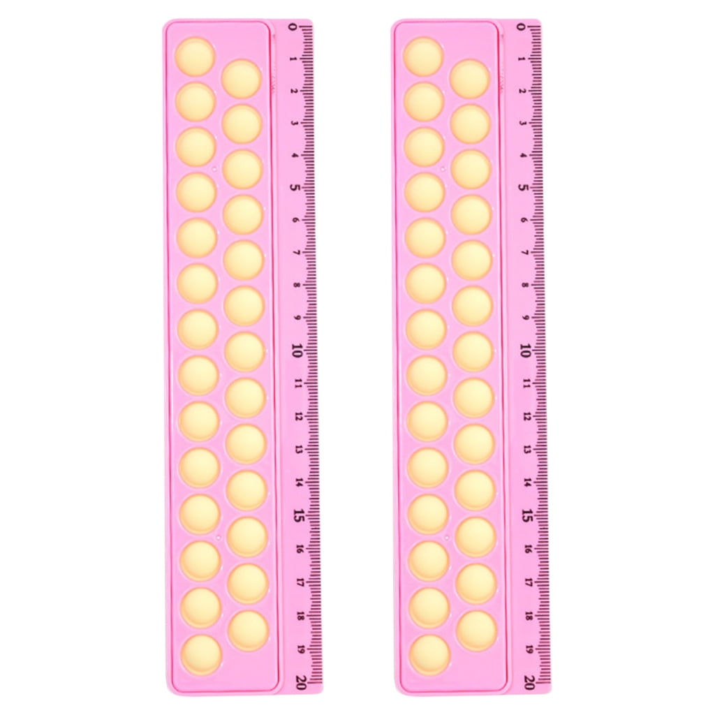 2Pieces Multifunctional Drawing Rulers Decompression Toy Ruler Funny ...