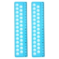2Pieces Multifunctional Drawing Rulers Decompression Toy Ruler Funny Measuring Tool for Students Teacher Mental Workers