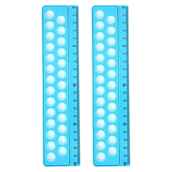 2Pieces Multifunctional Drawing Rulers Decompression Toy Ruler Funny Measuring Tool for Students Teacher Mental Workers