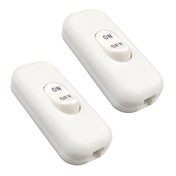 2Pieces Multipurpose Cord Switches 250V Portable for Table Lamp and Other Electrical Fixtures Daily Casual Use