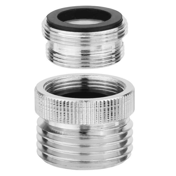 2Pieces Multipurpose Faucet Aerator Adapter for Standard Hose 3/4Inch Chromes Plate Leakproof Bathroom Kitchen Supplies