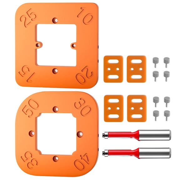 2Pieces Multipurpose Round Corner Radius Jigs Router Templates for Woodworking Projects with Multiple Rounded Angled