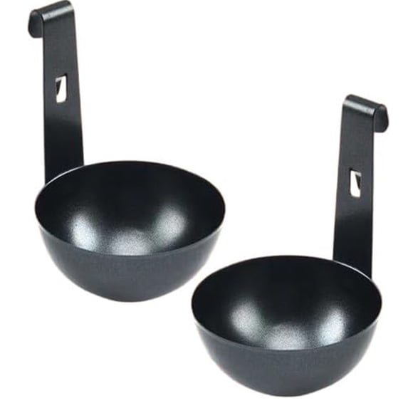 2Pieces Multipurpose Stainless Steel Eggs Poacher Cups Hangable Design for Easily Poaching and Easy
