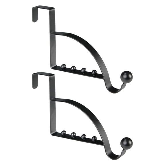 2Pieces Over The Door Hooks Hanger Multi Hanging Storage Organizers Valet Hooks