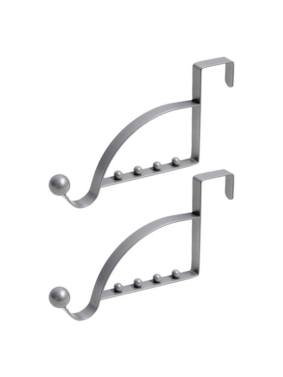 2Pieces Over The Door Hooks Hanger Multi Storage Organizers Valet Hooks for Coats Clothes Hoodies Hats Scarves