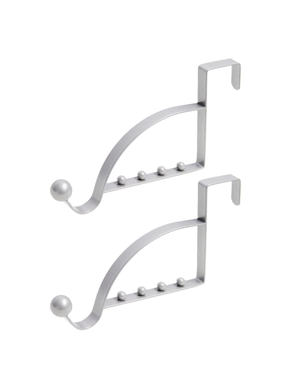 2Pieces Over The Door Hooks Hanger Multi Storage Organizers Valet Hooks for Coats Clothes Hoodies Hats Scarves