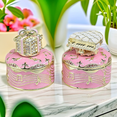 thumbnail image 1 of 2Pieces Piano and Gift Box Metal Craft Music Box with Crystals Collectible Home Gift Enamel Decorative Home Decor., 1 of 9