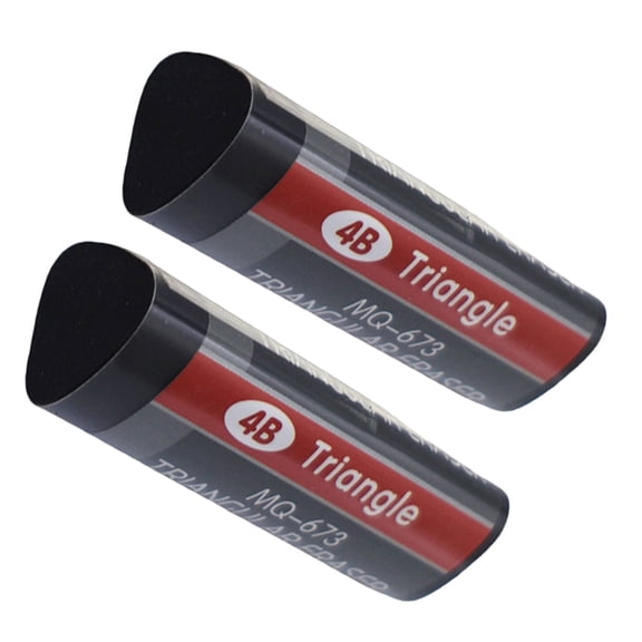 2Pieces Professional 4B Eraser Triangular Grip Erasers Easy Erasing Students Exam Erasers For Sketching Art Drawing