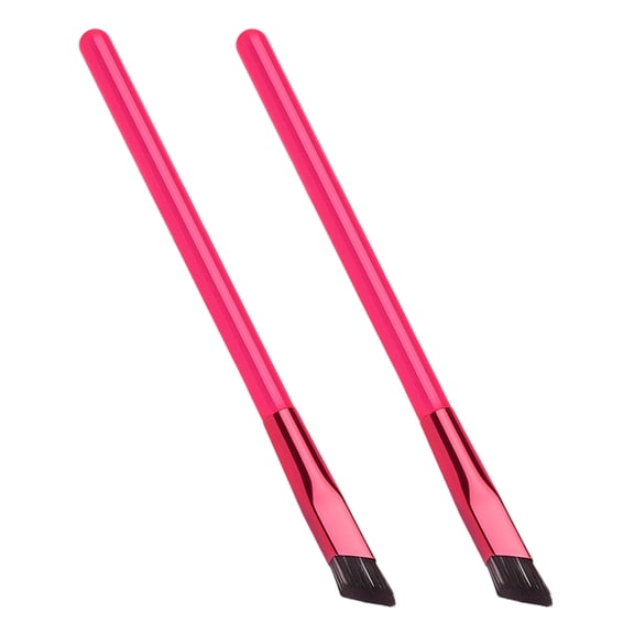 2Pieces Professional Angled Brow Brushes for Defined Eyebrows and Eyeliners Soft Synthetic Bristles NonIrritating Skin Friendly