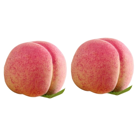 2Pieces Realistic Faux Peach Fruits Simulation Peach for Home Decoration and Professional Photography Use