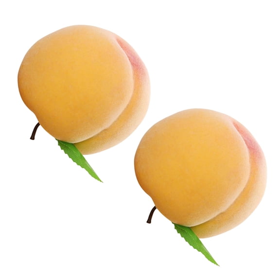 2Pieces Realistic Faux Peach Fruits Simulation Peach for Home Decoration and Professional Photography Use