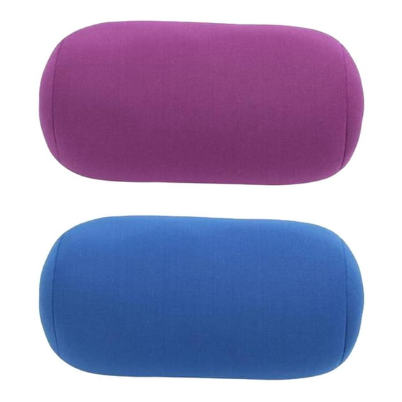 2Pieces Roll Pillow Tube Microbead with Cover Head Neck Home