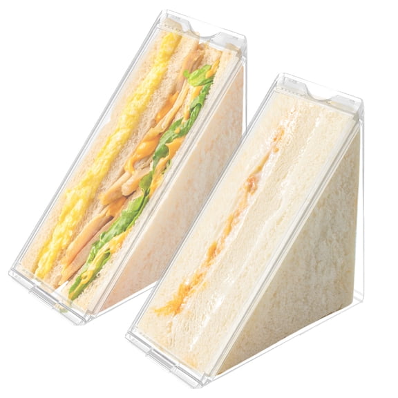 2Pieces Sandwich Case Set Clear Lunch Organizers with Lid Sandwich Storage Box