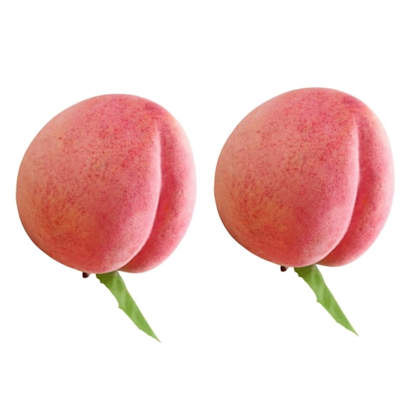 2Pieces Simulation Peach Decorative Artificial Peaches for Kitchen, Living Room, and Event Display